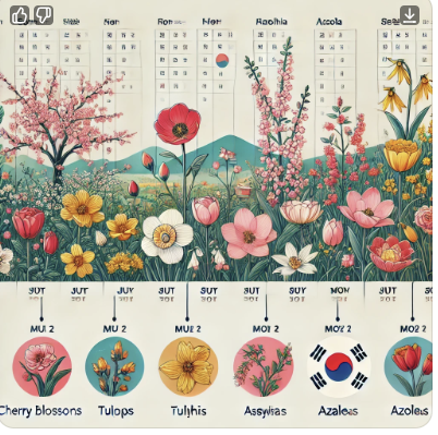 봄꽃 개화시기별 축제 일정표