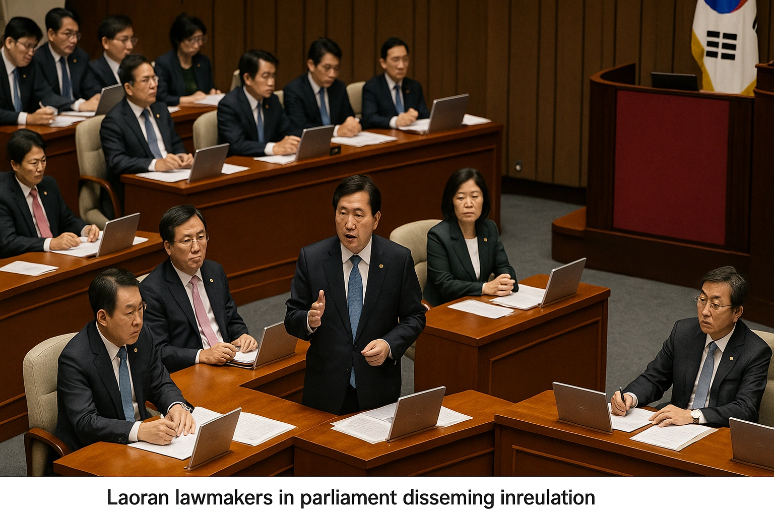 망 사용료 법안을 논의하는 국회 장면