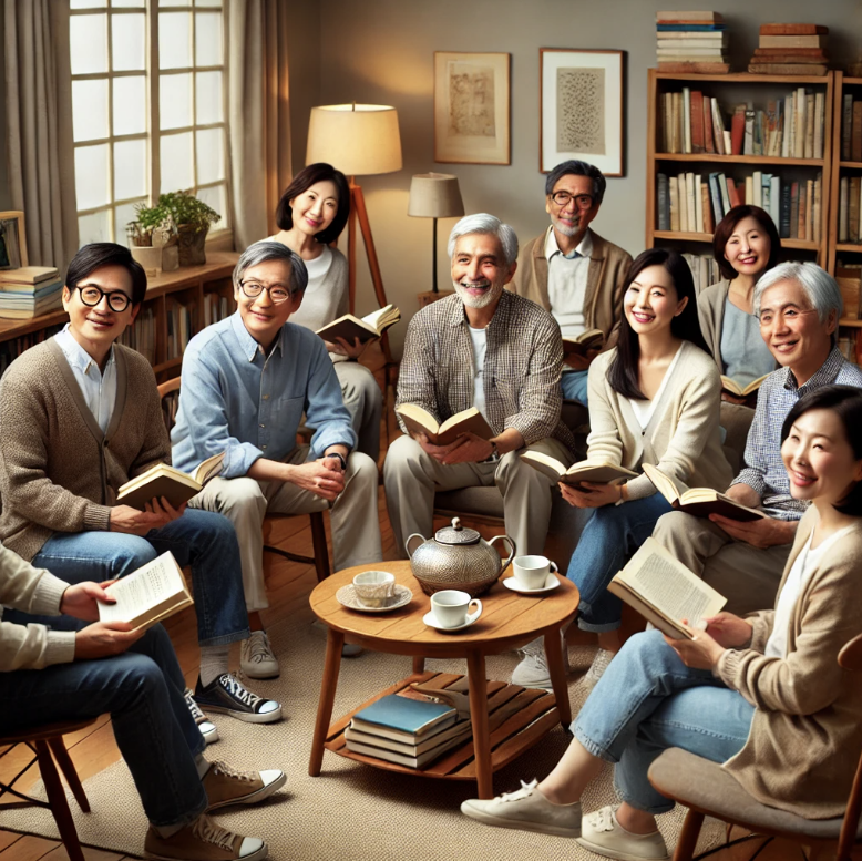 50대 인간관계 유지를 위한 모임장면