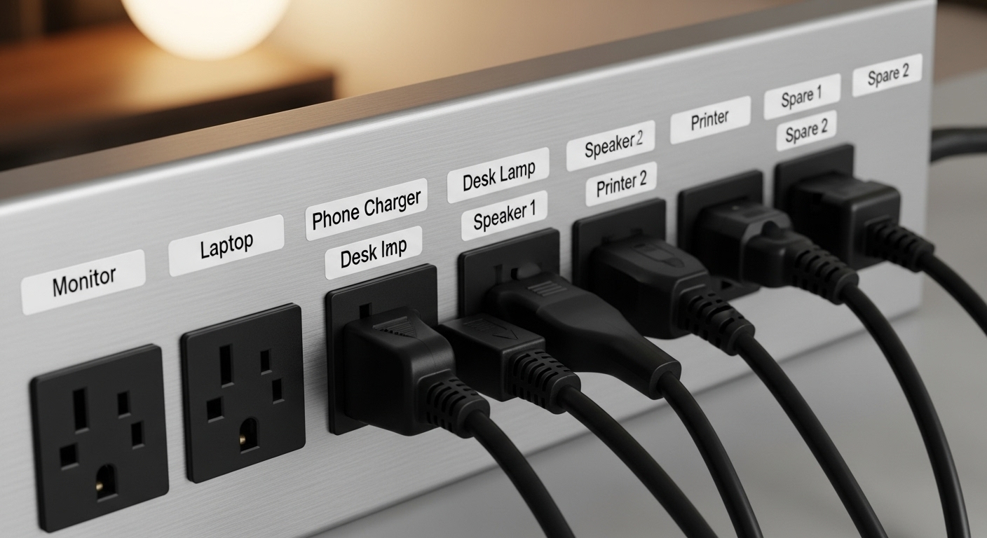 콘센트마다 라벨링