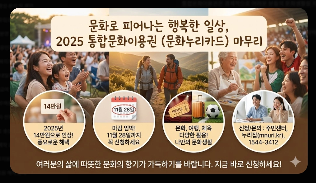 통합문화이용권 신청자격, 활용방법, 지원금액 3분확인