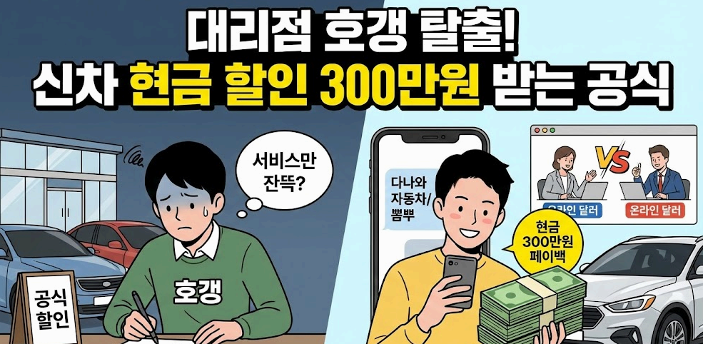 "대리점 가서 호갱 되지 마세요" 신차 현금 할인 300만 원 더 받는 '비밀 공식'