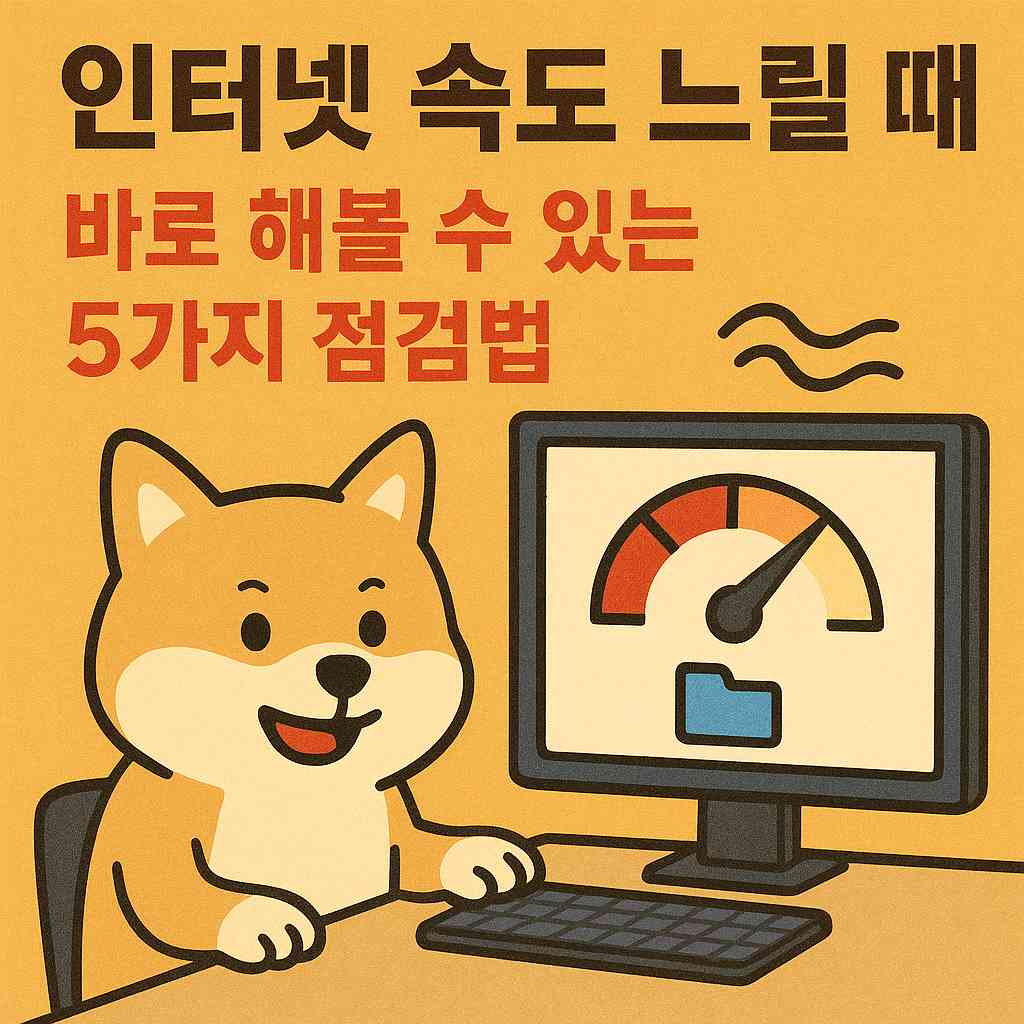 인터넷 속도 느릴 때 바로 해볼 수 있는 5가지 점검법