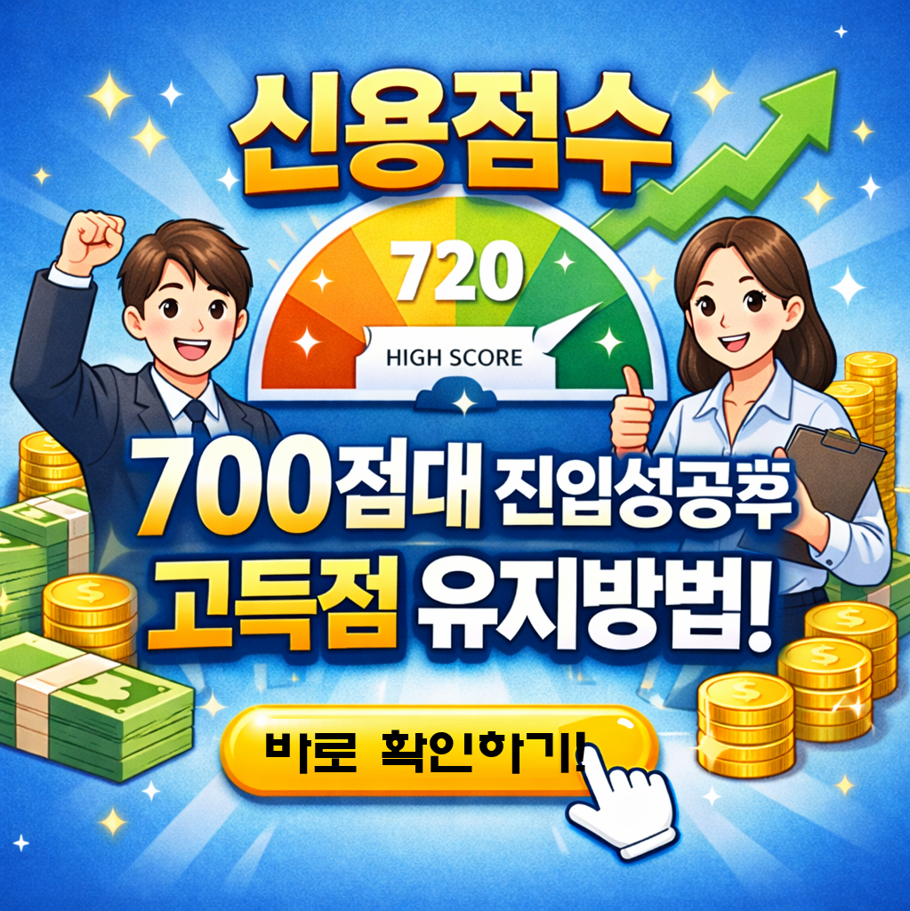 신용점수 700점대 유지관리 루틴 & 고득점 유지법 (2026 NICE·KCB 최신 기준)
