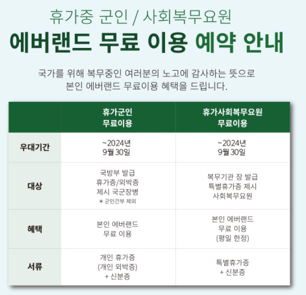 2024년 에버랜드 자유이용권 무료 입장 방법 할인받기