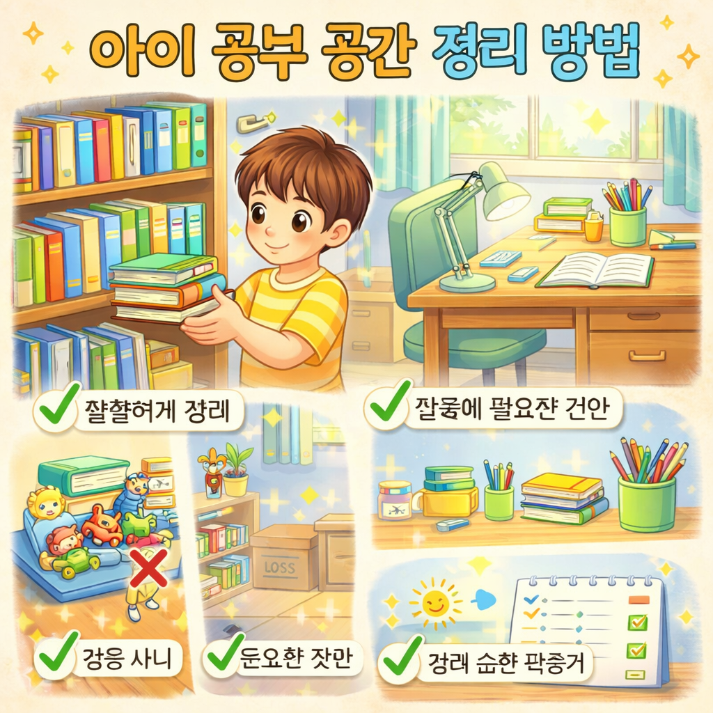 아이 공부 공간 정리 방법 관련 사진