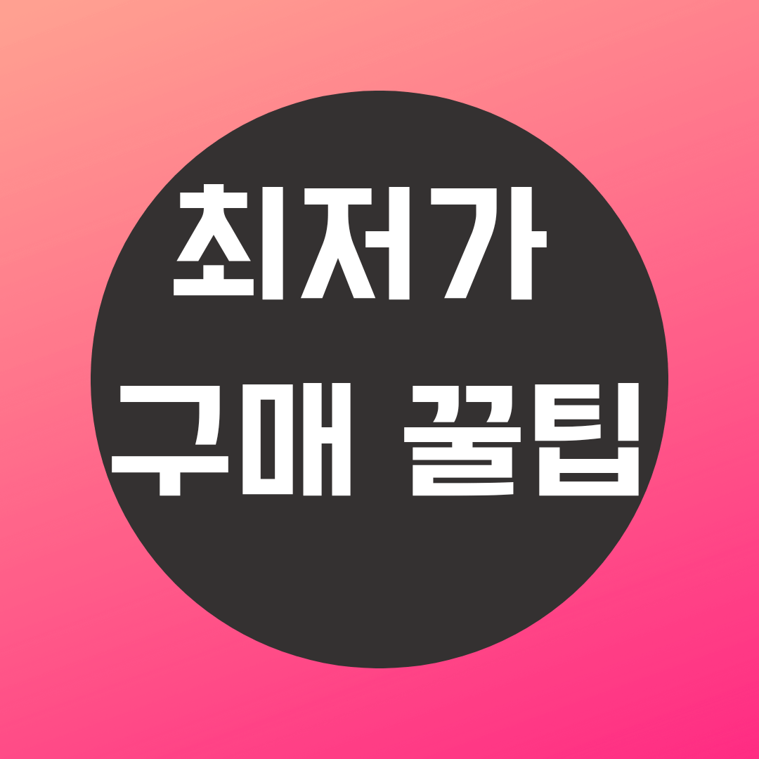 최저가 구매 꿀팁