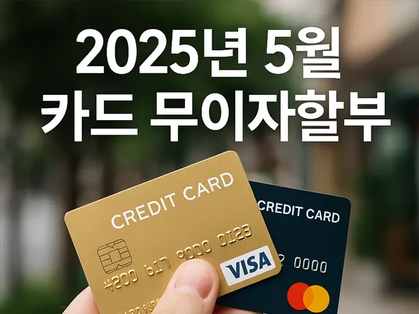 2025년 5월 카드 무이자