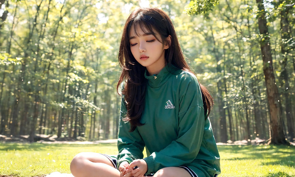 야외에서 명상하기