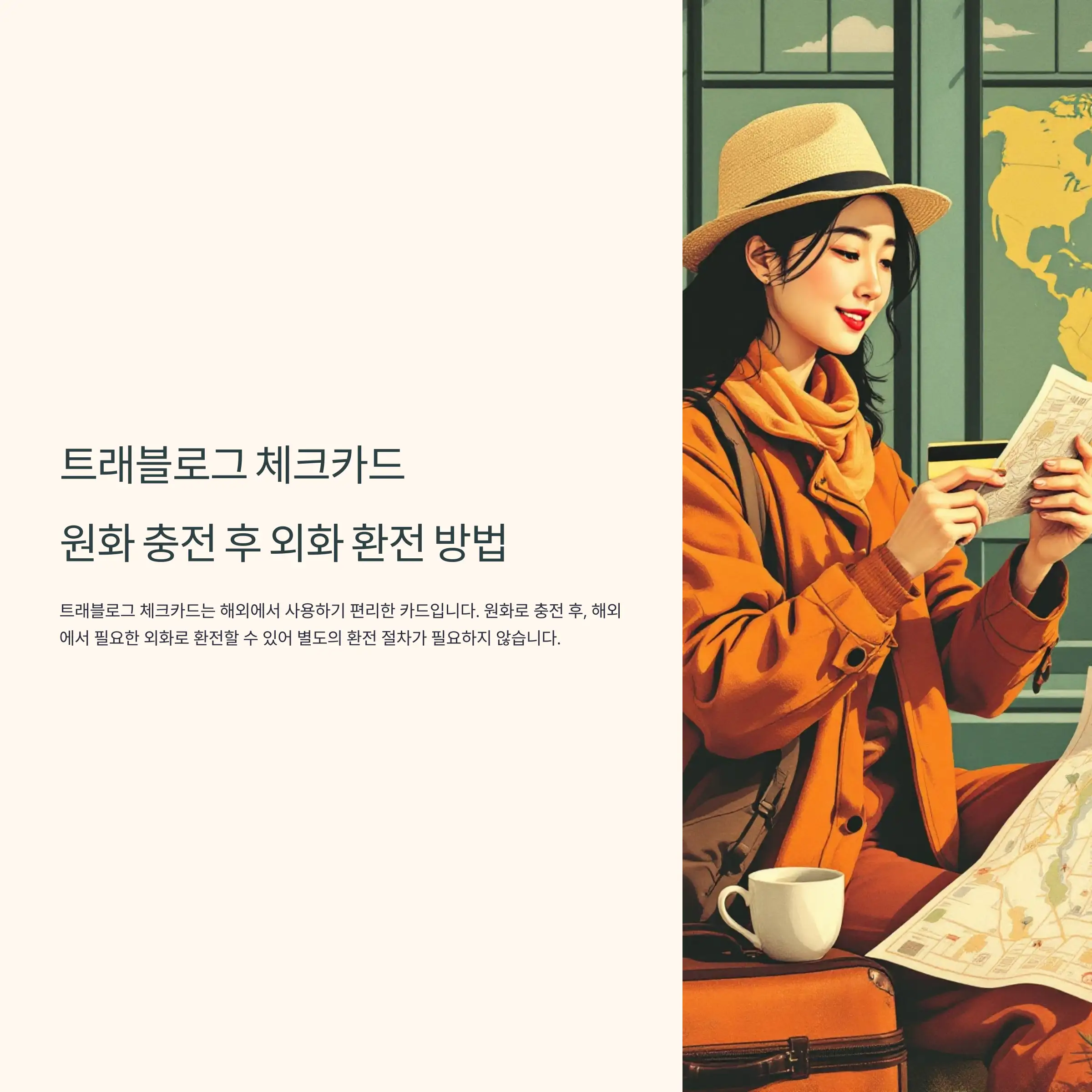 트래블로그 체크카드로 원화 충전 후 외화 환전하는 방법