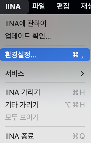 맥북 영상 플레이어 IINA