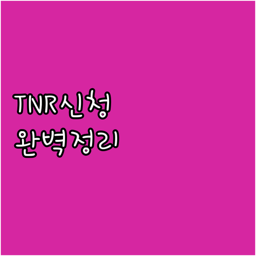 2025 태안군 길고양이 TNR 지원..