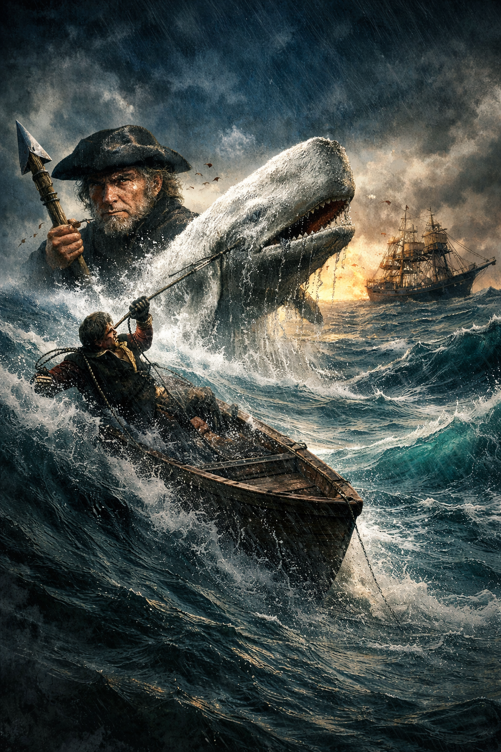 백경, 모비딕과의 싸움