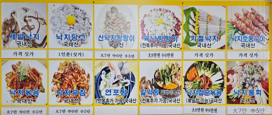 6시내고향 낙지코스요리 숭어회 전남 무안군 향림낙지한마당 정보