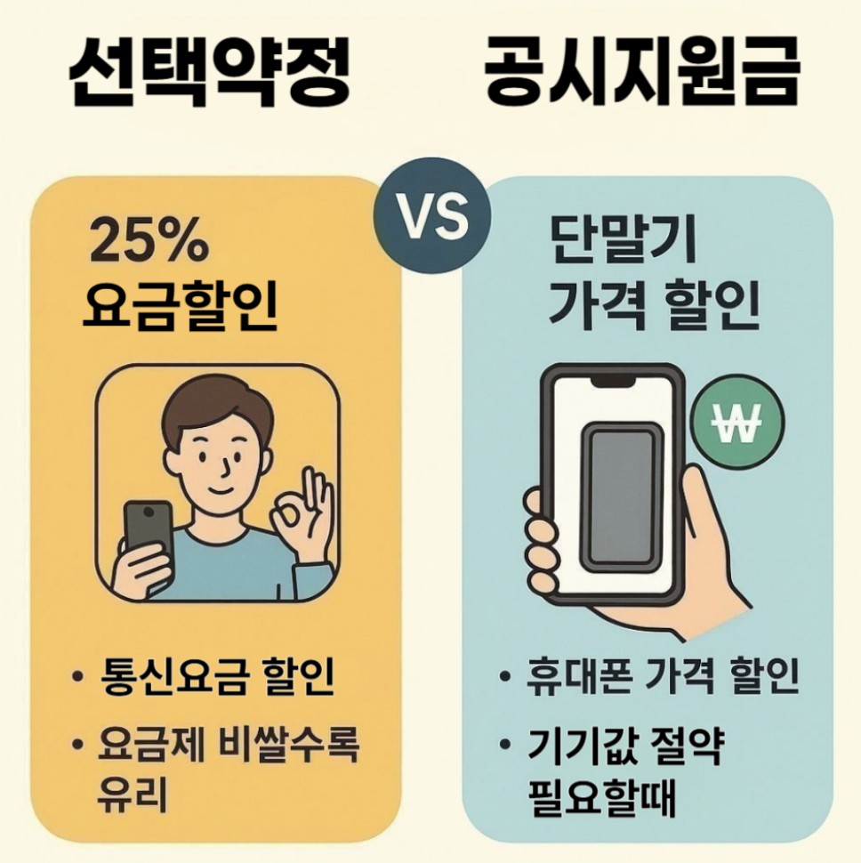 공시지원금 &amp; 선택약정