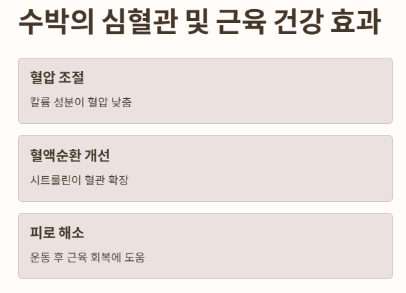 수박의 심혈관 및 근육 건강 효과