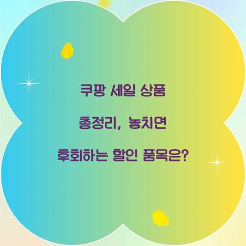 쿠팡 세일 상품