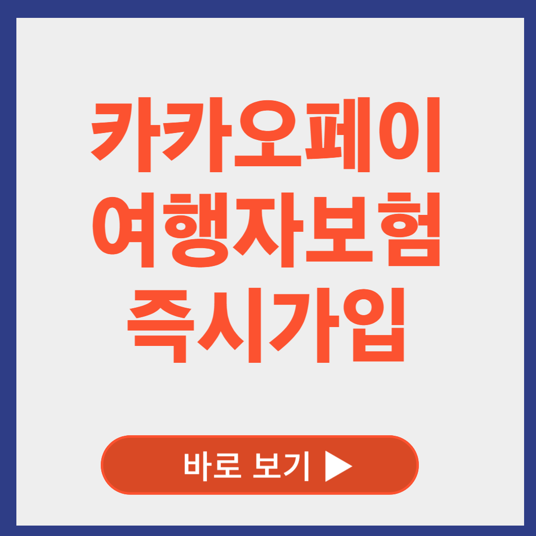 카카오 여행자보험