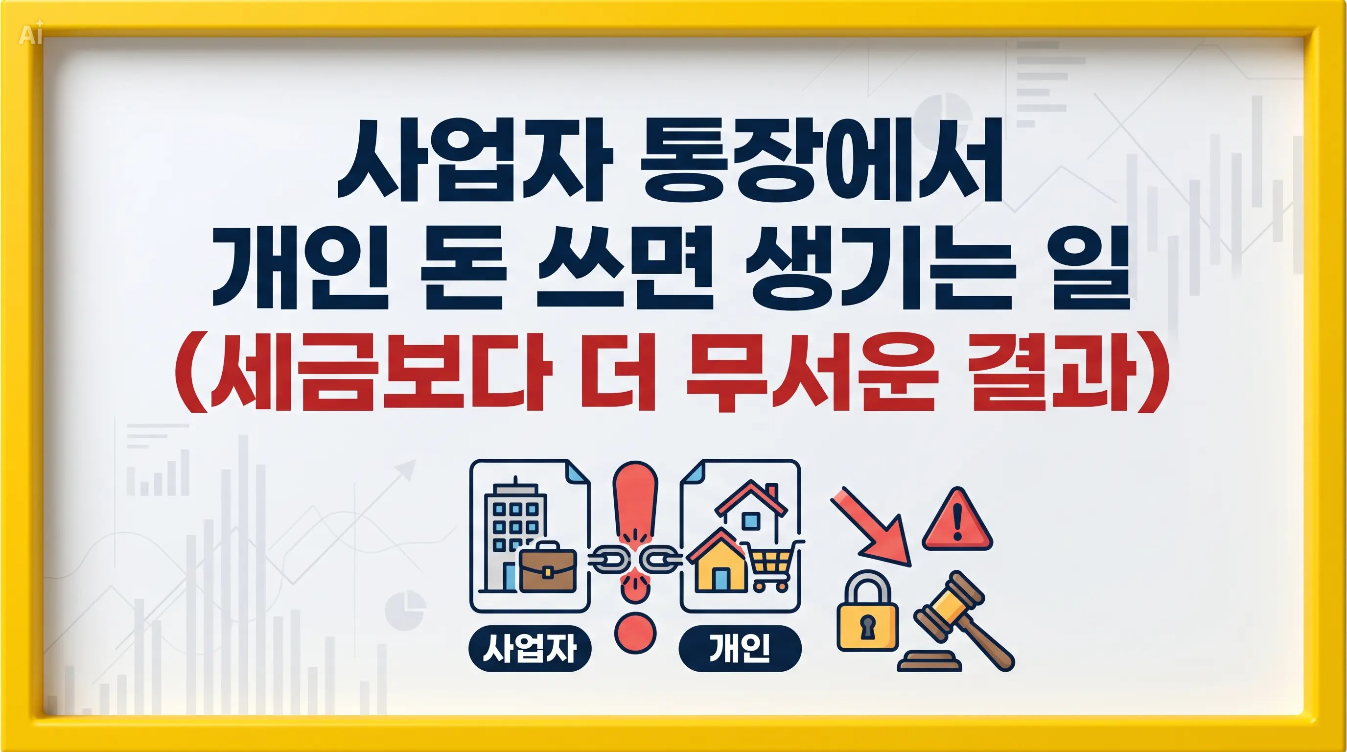 👉 사업자 통장에서 개인 돈 쓰면 생기는 일 (세금보다 더 무서운 결과)