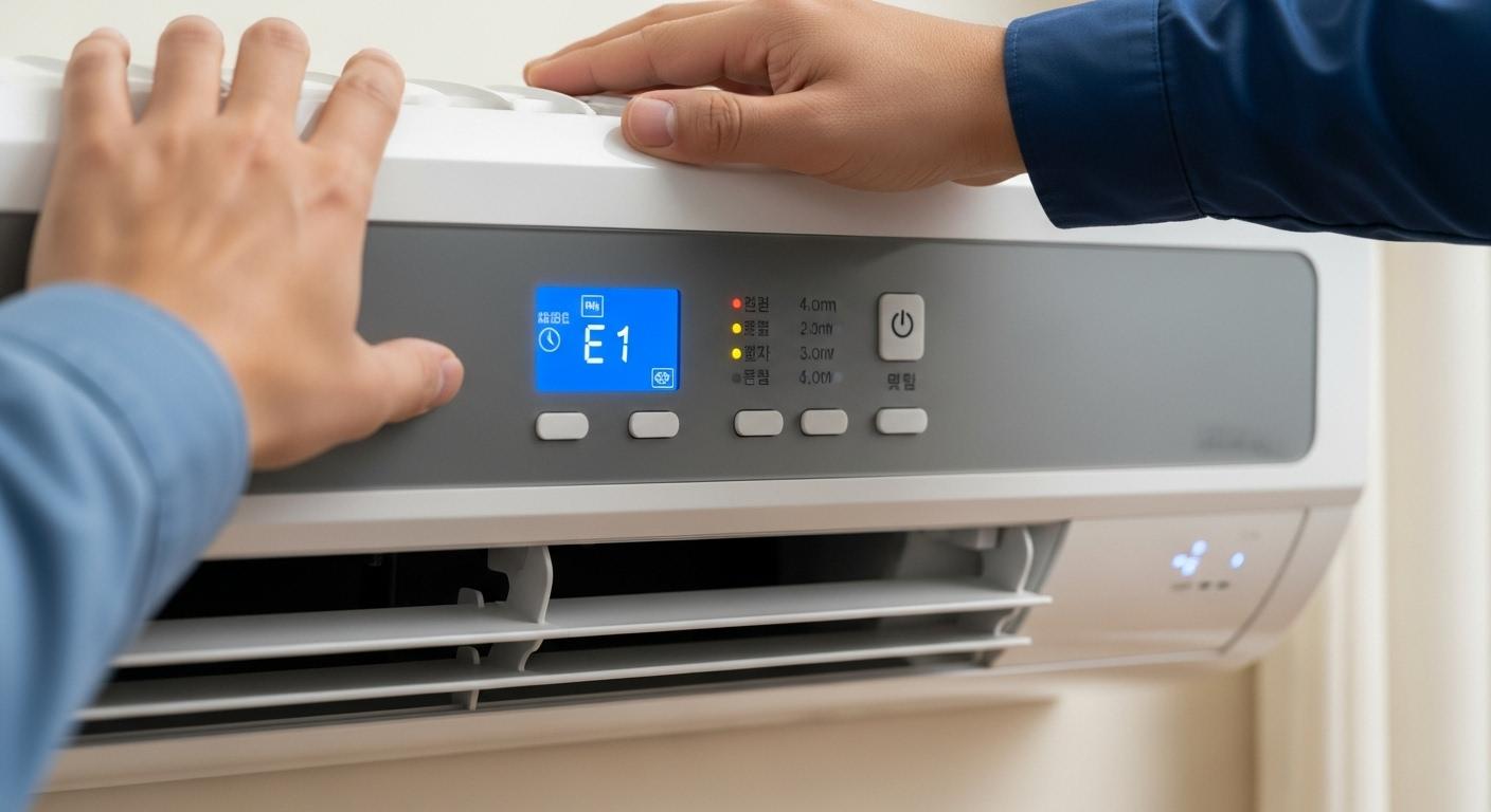 에어컨 고장코드 e1