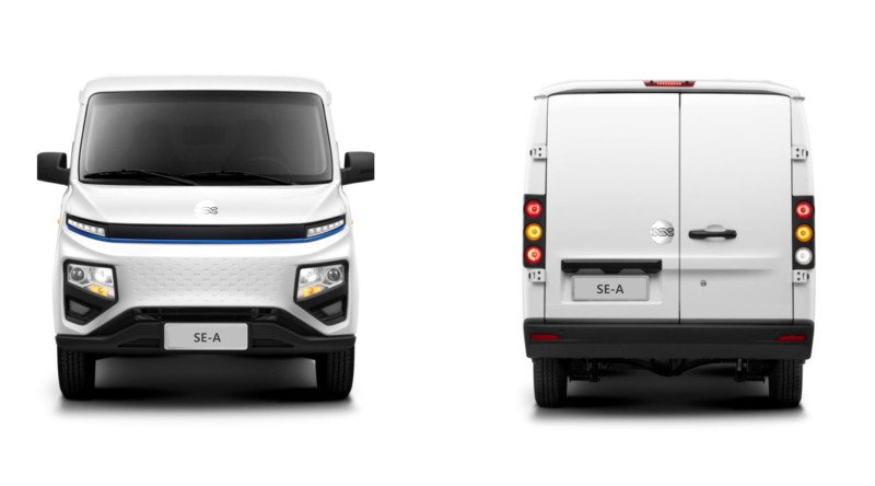 쎄아 전기밴 차량 앞뒤 사진