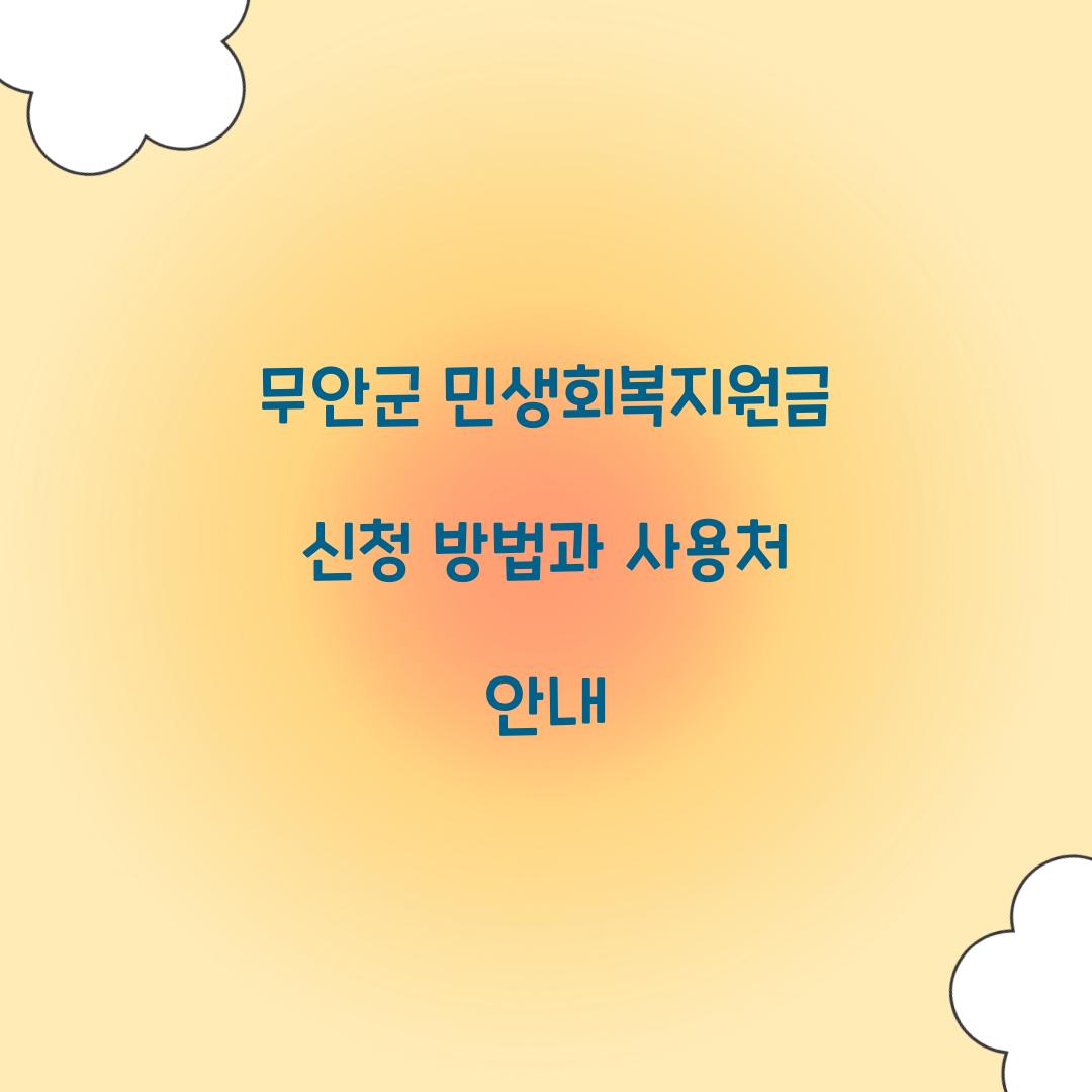 무안군 민생회복지원금