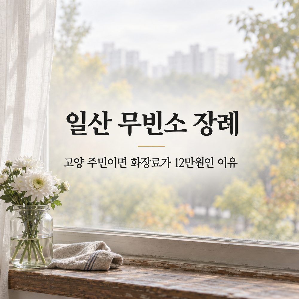 일산 무빈소 장례, 고양 주민이면 화장료가 12만원인 이유