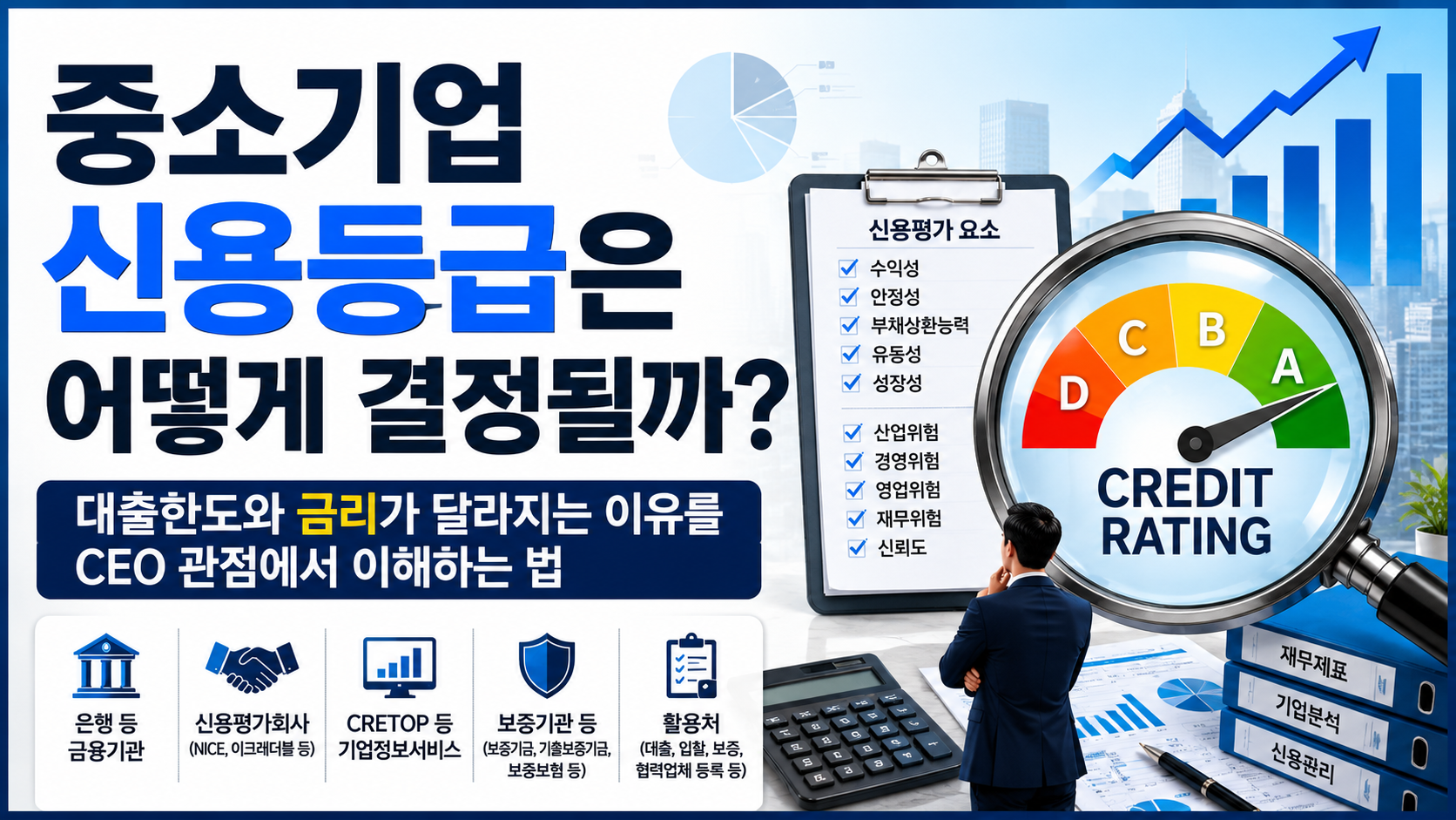 중소기업 신용등급 결정 구조 내용 대표 이미지