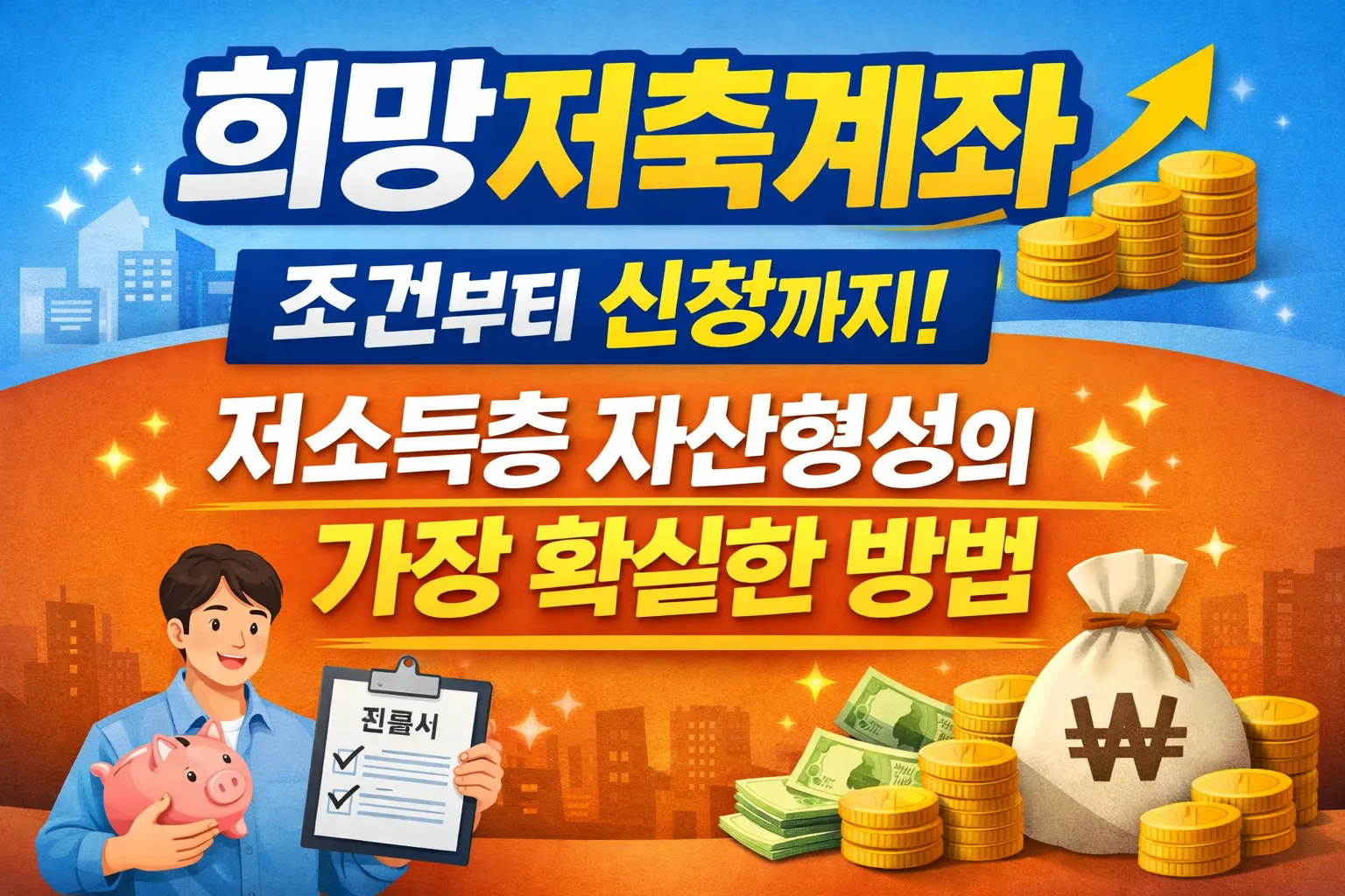 희망저축계좌 조건부터 신청까지