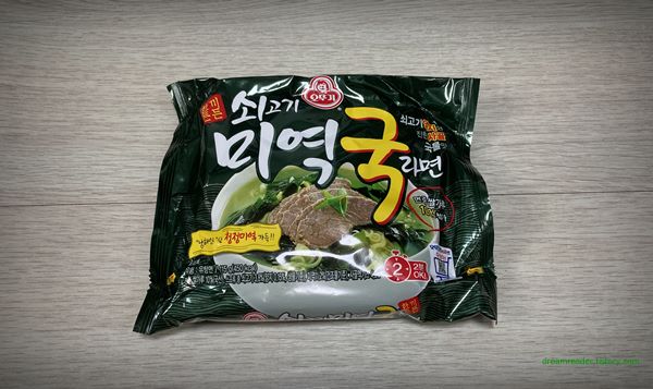 오뚜기 쇠고기 미역국 라면 2022년 6~8월 포장