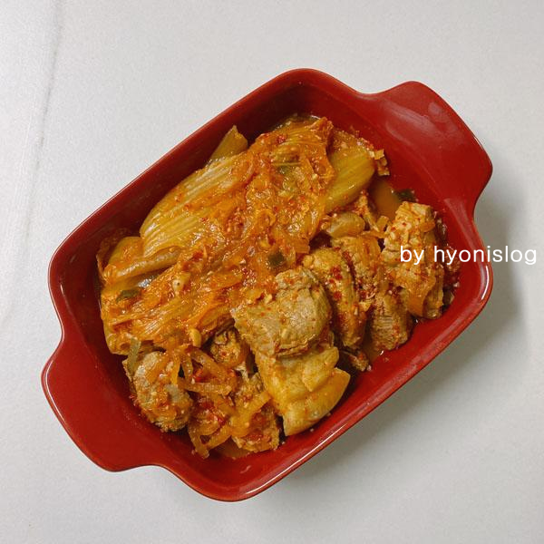 돼지고기김치찜완성사진