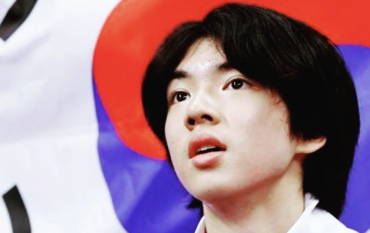 차준환 태극기
