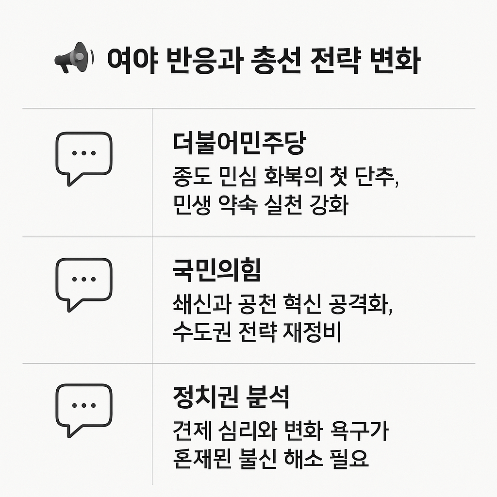 한눈에보는 🗣️ 8. 여야 반응과 총선 전략 변화 사진