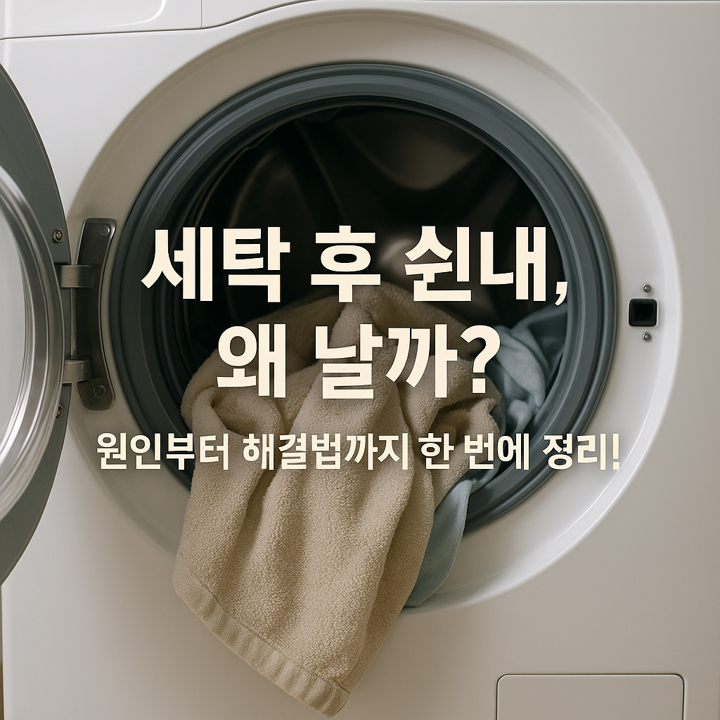 세탁 후 쉰내 나는 이유를 설명하는 대표 이미지