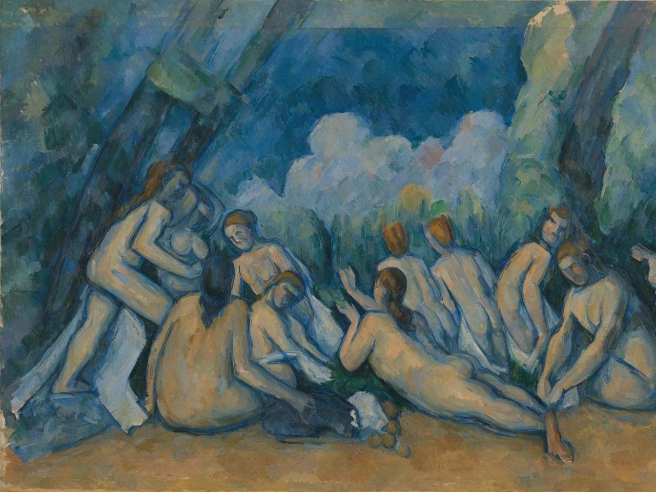 폴 세잔 (Paul Cézanne), 대형 목욕하는 사람들