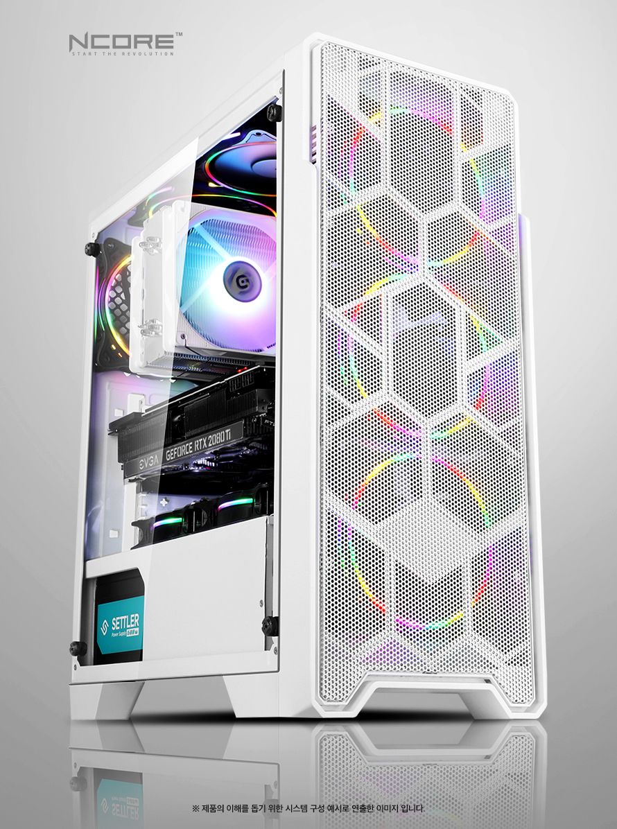 ABKO NCORE 새턴 아크릴 윈도우 무지개 슬렌더