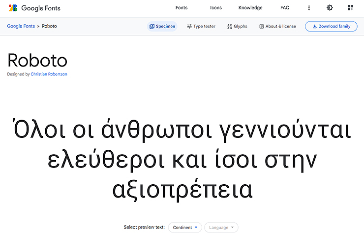구글-폰트에서-roboto-검색한-결과