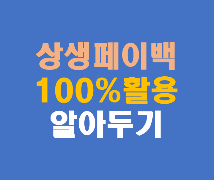 상생페이백 100% 활용법 총정리