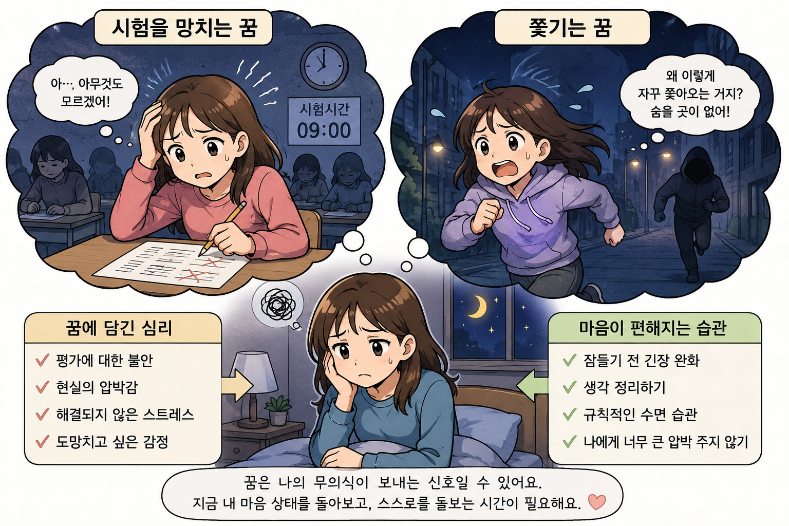 꿈에 담긴 현실적 압박감분석