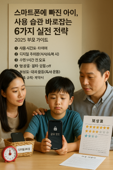 스마트폰에 빠진 아이, 사용 습관 바로잡는 6가지 실전 전략 – 2025 부모 가이드