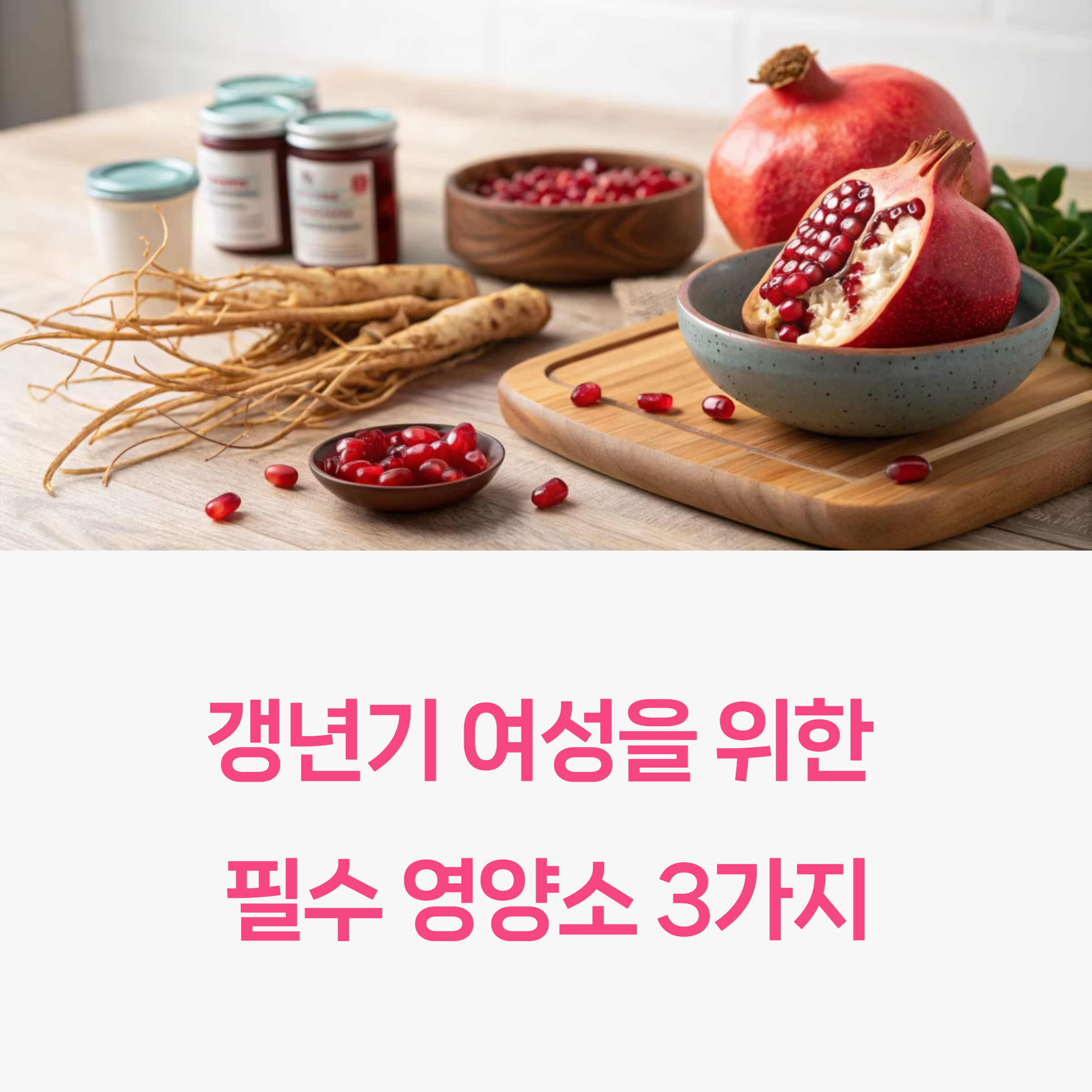 갱년기 여성 필독! 석류, 홍삼, 유산균 챙겨야 하는 이유