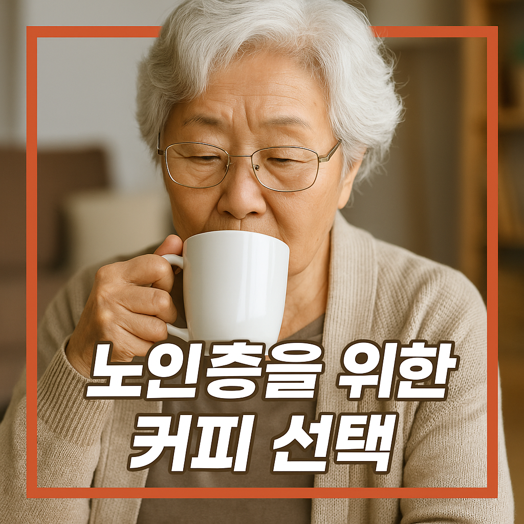노인층을 위한 커피 선택