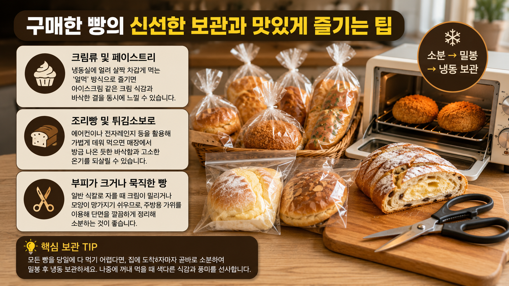 구매한 빵의 신선한 보관과 맛있게 즐기는 팁