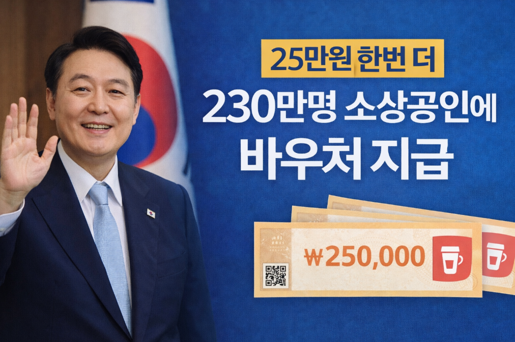 소상공인 25만원 바우처 230만명 지급, 신청 자격은?