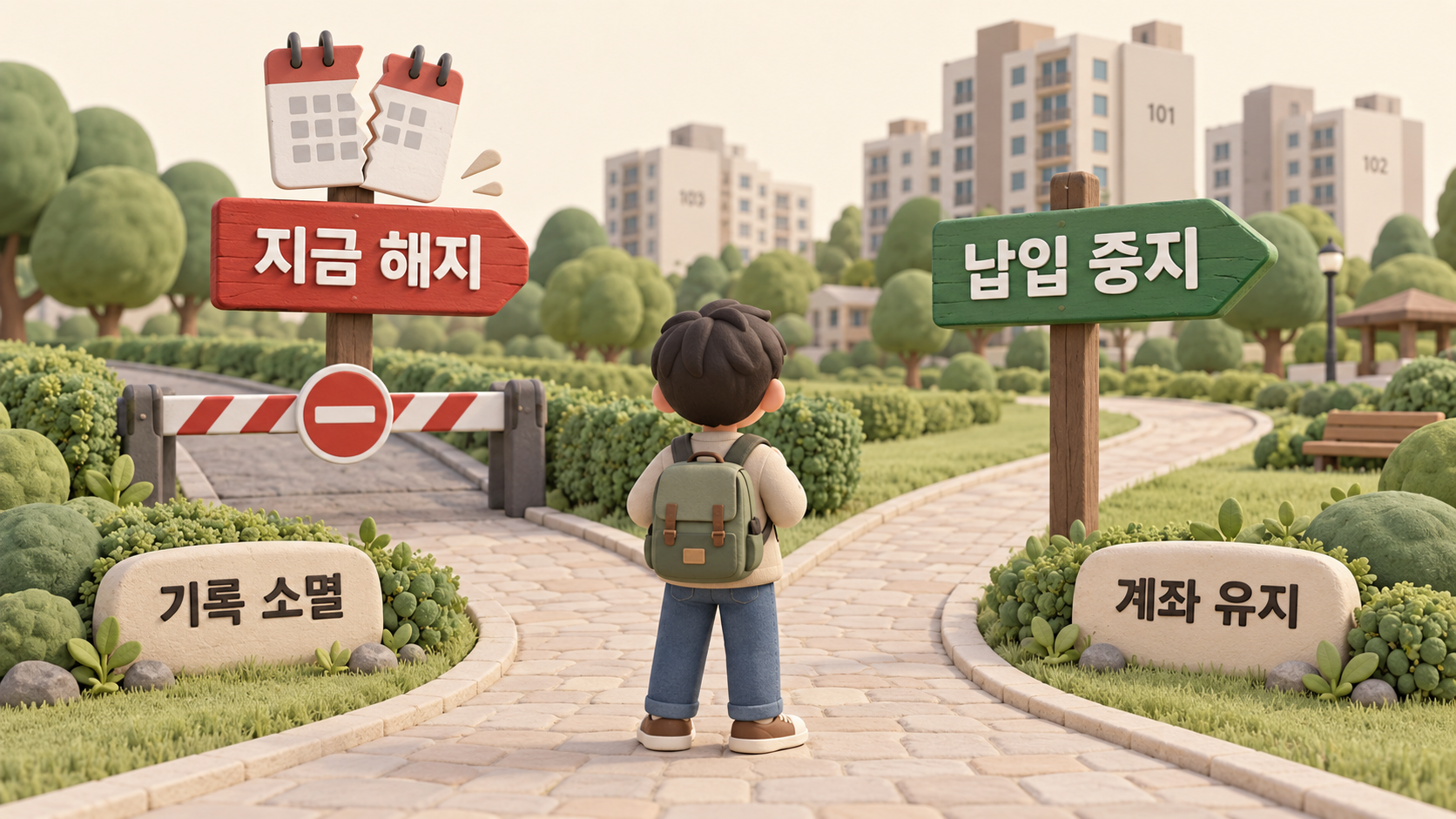 해지와 유지 갈림길