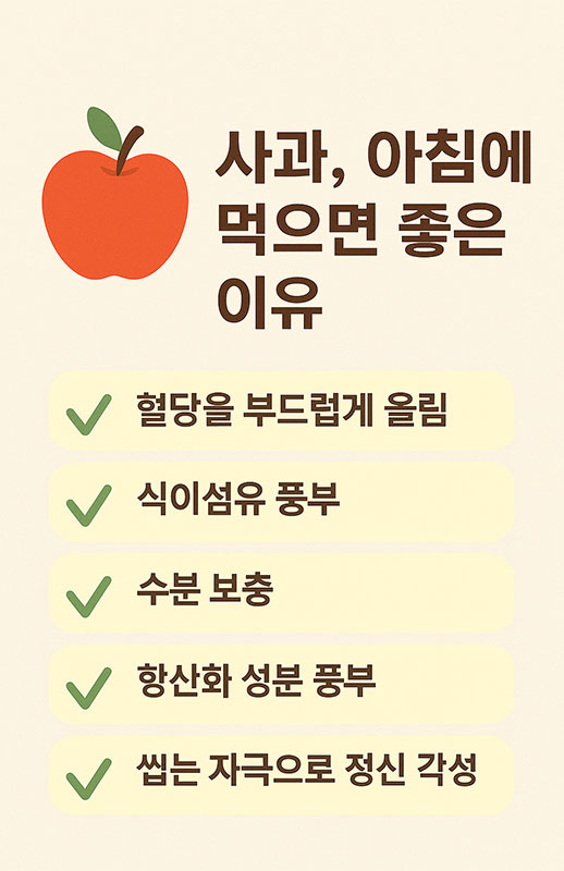사과 아침에 먹으면 좋은 이유