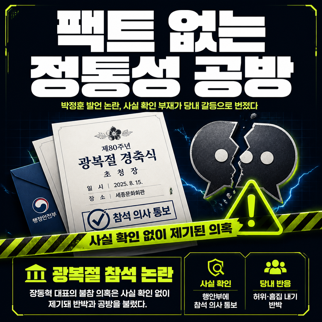 팩트 없는 정통성 공방