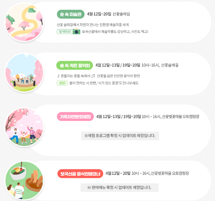 2025 금산 보곡산골 산벚꽃축제 - 일정, 명소, 대중교통 이용방법까지!