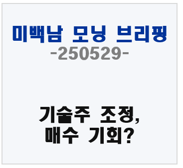 미백남 브리핑, 기술주 조정은 매수 기회인가?
