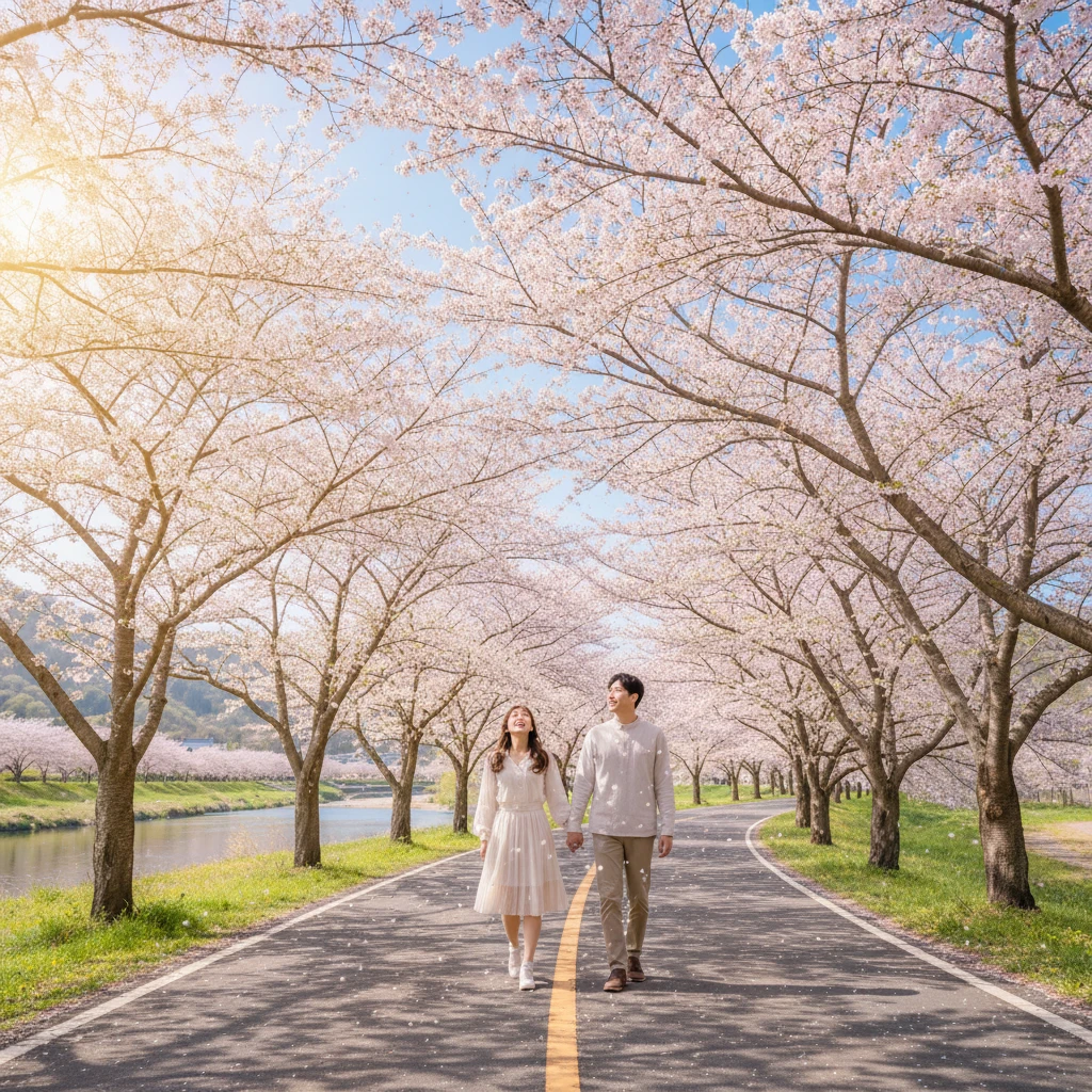 가평 벚꽃 여행 코스 추천 남이섬 수..